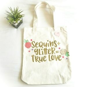 🏷 Metallic Canvas Tote Bag